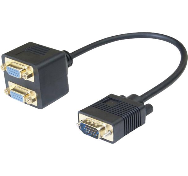 Câble 1 VGA /M Vers 2 VGA /F - 30cm