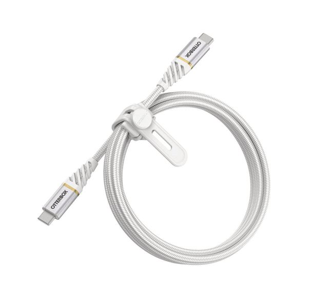 Câble Premium tressé et renforcé USB-C à USB-C 2m blanc