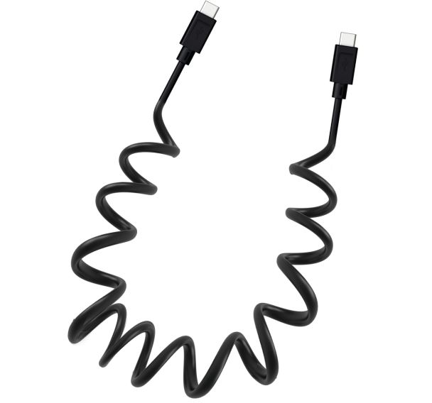Câble USB-C vers USB-C torsadé - 1m - Noir