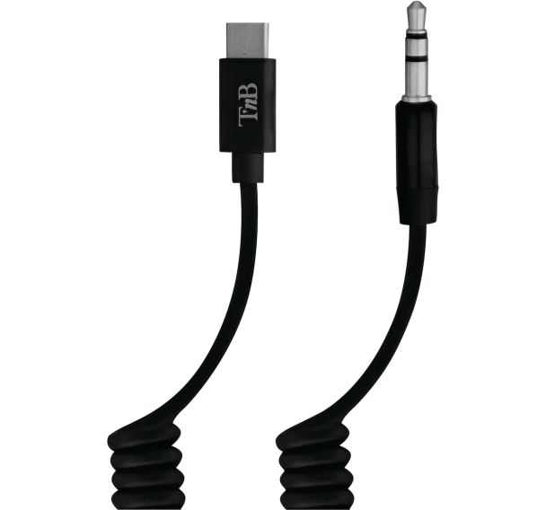 Câble USB-C vers jack 3.5 mm torsadé