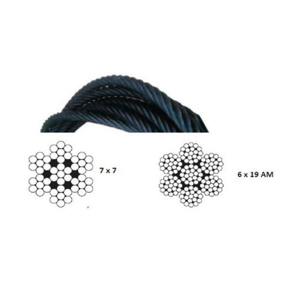 Câble acier D1,5 à 8mm - Couronne 25m - Godet