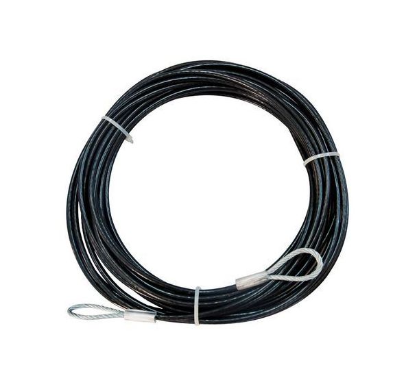 Câble acier avec gaine verte pour filet de tennis - 13,80 m