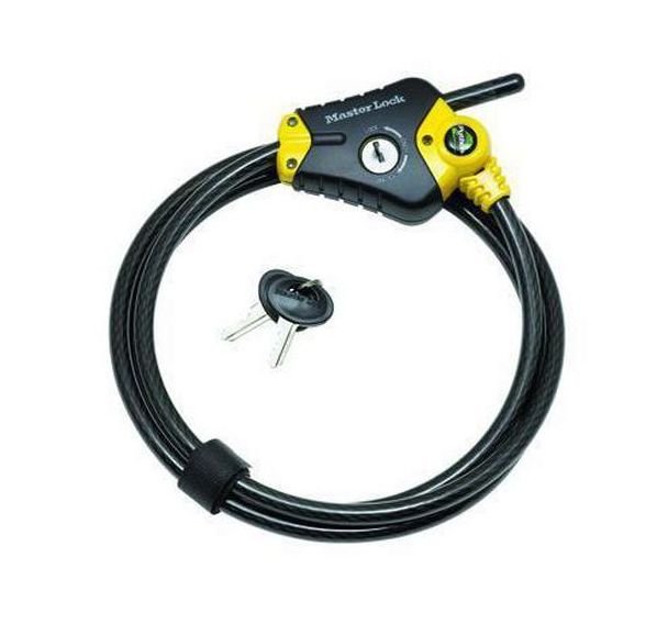 Câble antivol réglable : 1 800 x 10 mm (L x Ø)