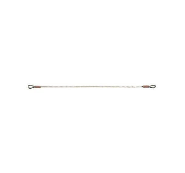 Cable inox 1 brin - 2 boucles cossées - manchonnées