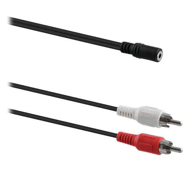 Câble jack 3.5 mm femelle vers 2 RCA mâle
