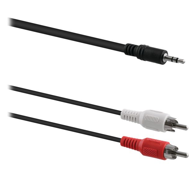 Cable jack 3.5 mm male vers 2 RCA male - TNB