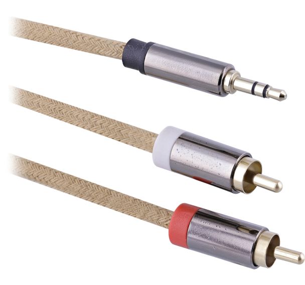 Câble jack 3.5 mm mâle vers 2 RCA mâle Rope