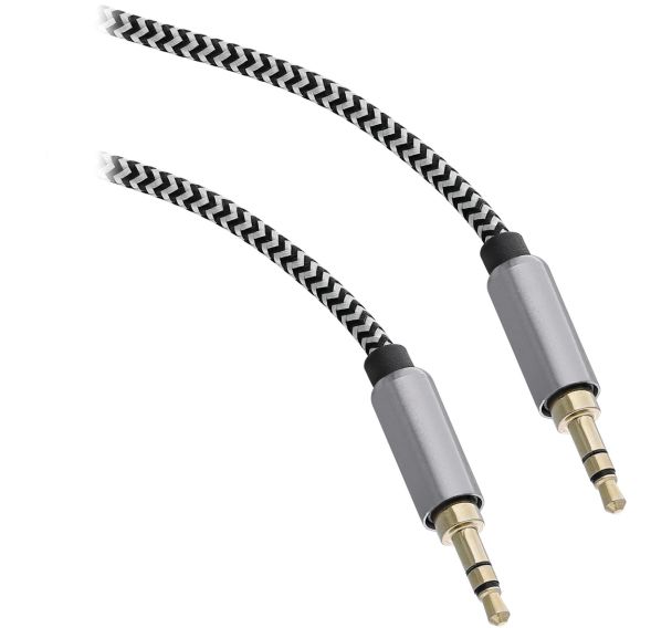 Câble jack 3.5 mm mâle vers 2 RCA mâle nylon