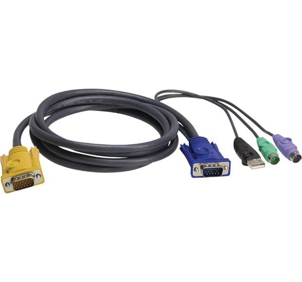 Câble pour kvm ATEN 2L-53xxUP VGA-USB+PS2 - 1,80M