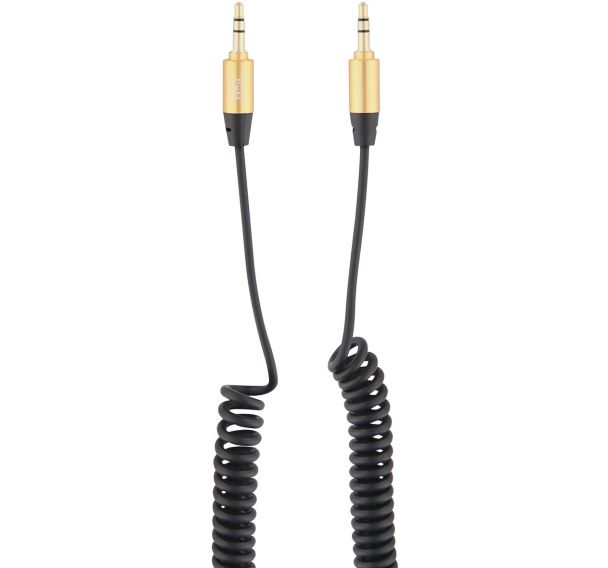Câble twist jack 3.5 mm mâle vers jack 3.5 mm mâle or