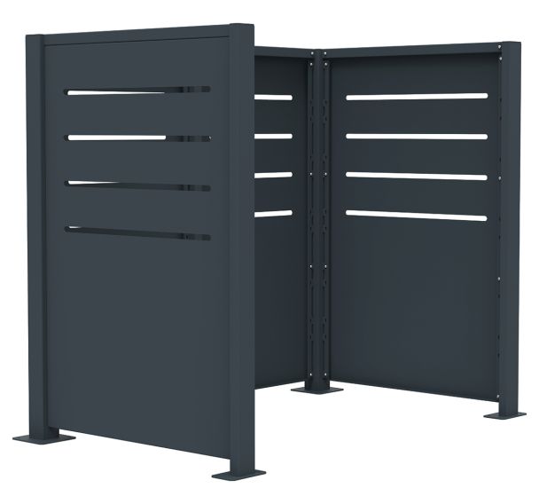 Cache conteneurs ROKIM 3 pans métal ajouré - BUTON DESIGN