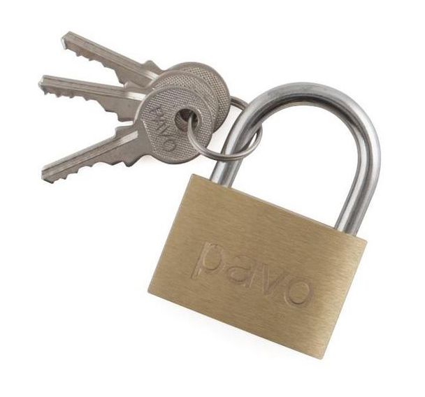 Cadenas - Largeur 40 mm - 3 clés - laiton - Pavo