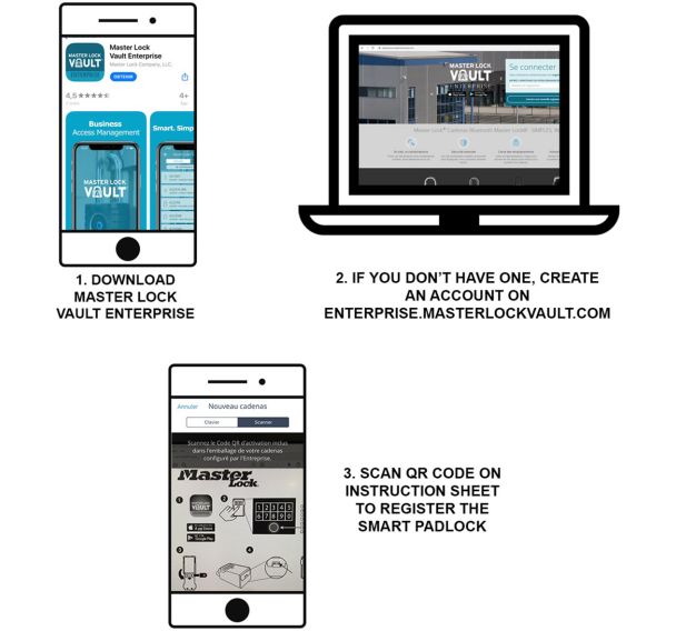 Cadenas Bluetooth extérieur 6400EURLJENT - Master Lock