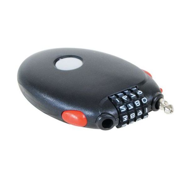 Cadenas à code avec câble acier rétractable 1,8m