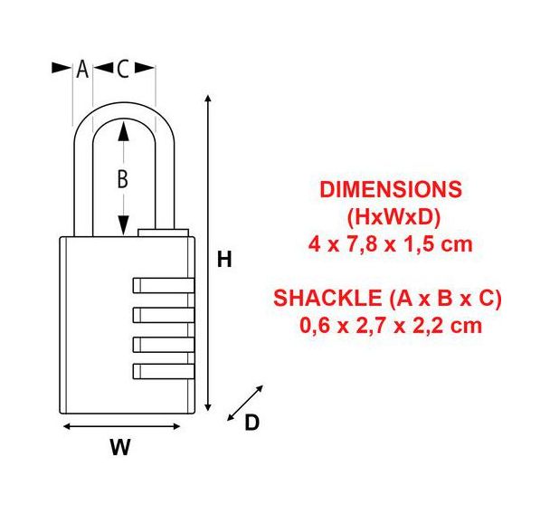 Cadenas à combinaison 7640EURD - Master Lock