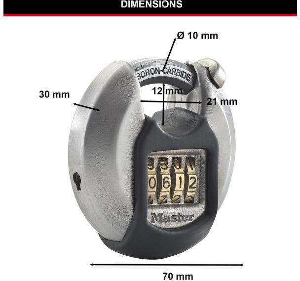 Cadenas à combinaison Excell M40EURDNUM - Master Lock