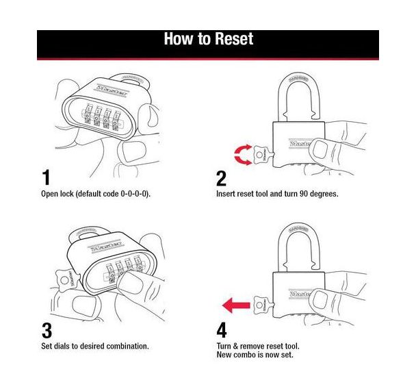Cadenas à combinaison corps massif 175EURDLH - Master Lock