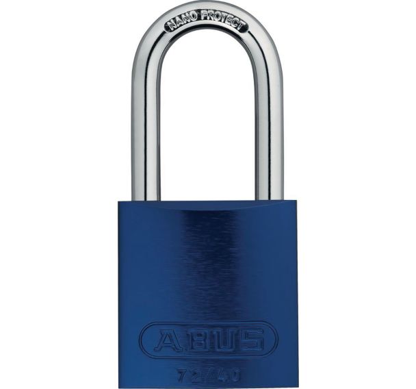 Cadenas de sécurité 72-40 en aluminium haute anse entrouvrant