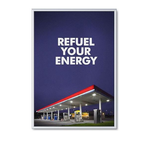 Cadre clic-clac aluminium avec coin pointu - Manutan Expert