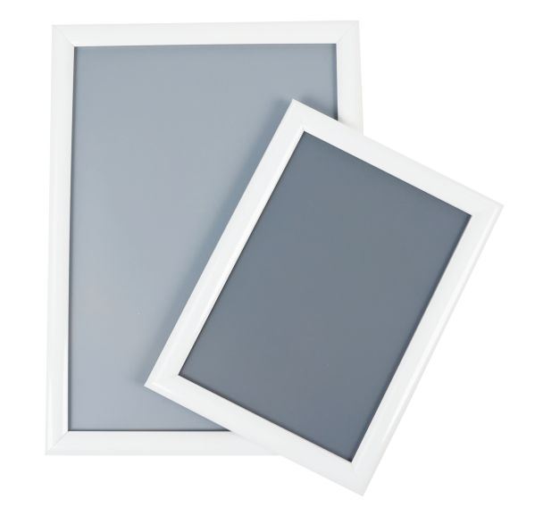 Cadre clic-clac aluminium avec coin pointu - blanc - Manutan Expert
