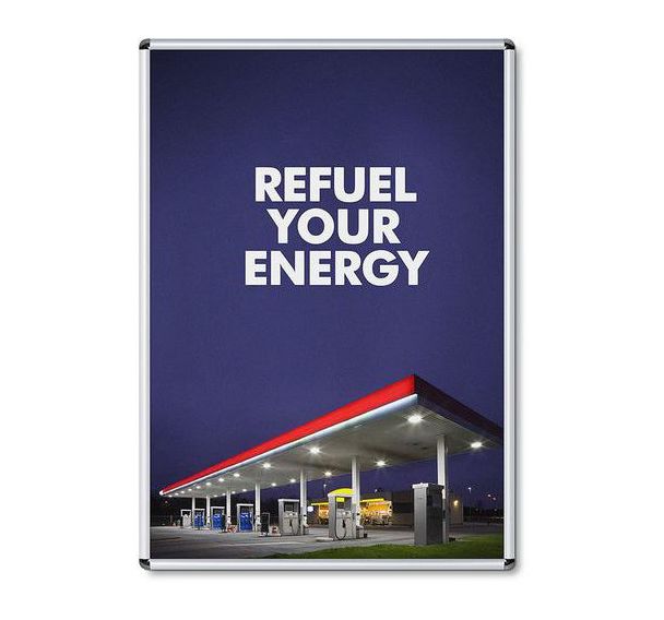 Cadre clic-clac aluminium avec coin rond - Manutan Expert