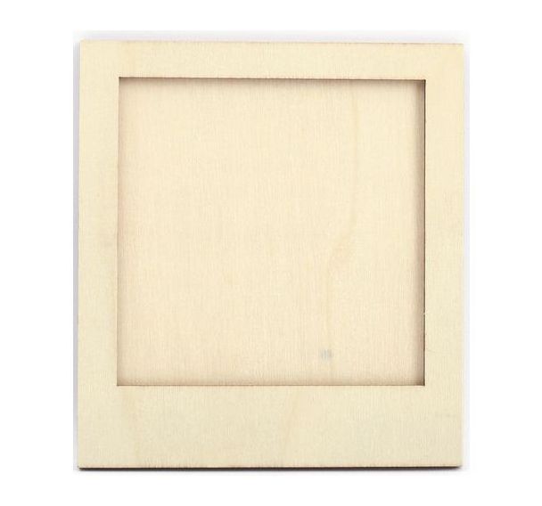 Cadre photo type polaroid bois 94x100x4mm