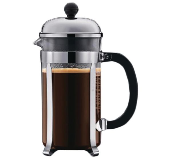 Cafetière à piston 3 Tasses Chromée & Noire - Chambord
