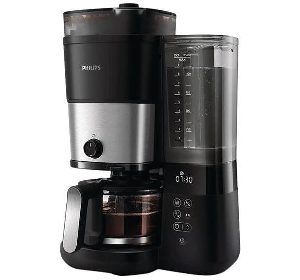 Cafetière filtre avec broyeur Noire argent - HD7888.01 - 1000 W - Philips