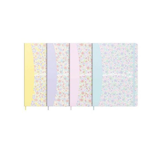 Cahier A5 Floral reliure rembordée - 148 x 210 mm - Assorti - Oxford