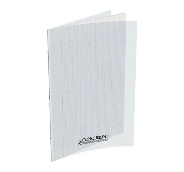 Cahier Conquérant piqué 70 g 192 pages Seyes 24 x 32 cm Polypropylène - Incolore