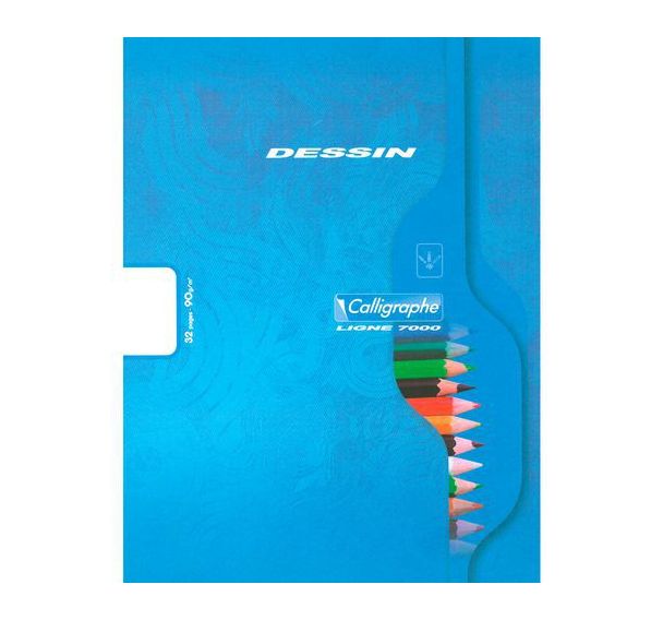 Cahier Dessin scolaire piqué 7000 17x22cm uni - Calligraphe