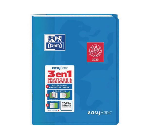 Cahier polypropylène easybook 17x22 seyès 96 pages - Oxford