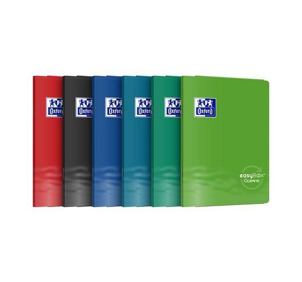 Cahier Easybook oceanis agrafe 96p seyes assorti - Oxford