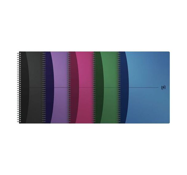 Cahier spiralé polypro Urban Mix 180p – Petit carreaux - Oxford