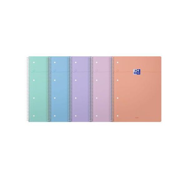 Cahier SmArt Oxford spirale perforé 230x297 - coloris pastel - Oxford