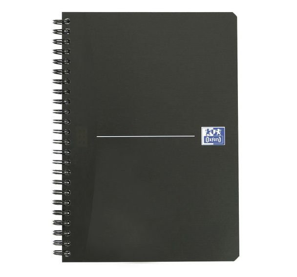Cahier Smart Black 148x210 180p 90g ligné noir - Oxford