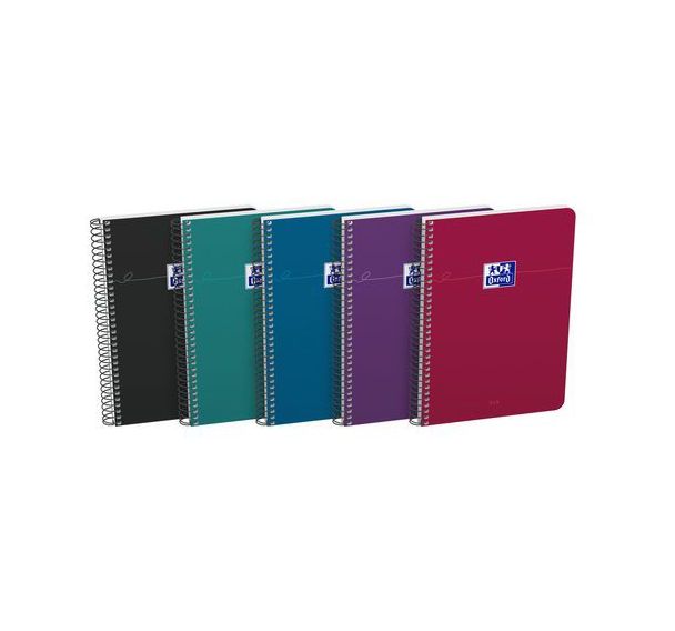 Cahier Smart Spirale 155x215 160P Q5/5 assorti Intense