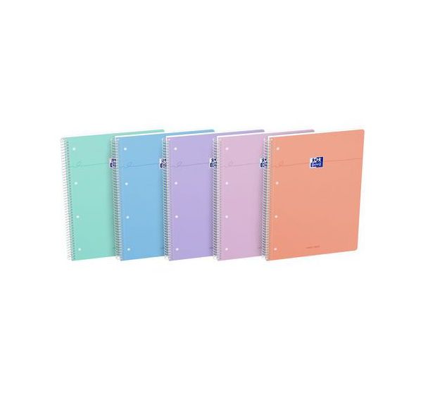 Cahier Smart Spirale 230x297 160p Ligné assorti Pastel