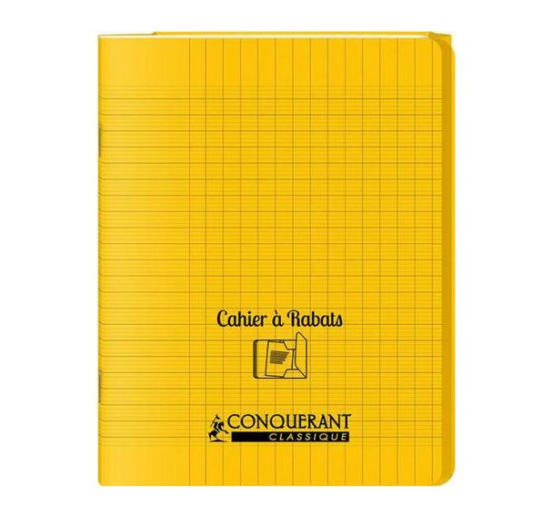 Cahier avec rabats 96 pages seyes 24x32 cm polypropylène - Conquerant