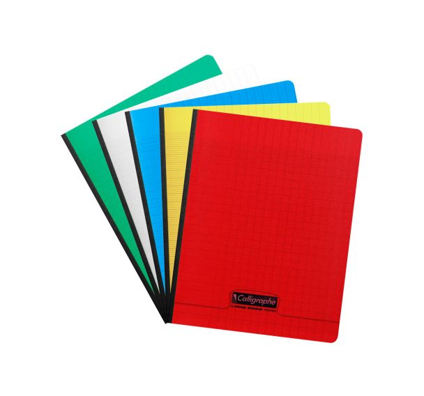 Cahier brochure 8000 polypro 17x22 cm Seyès assortis - Calligraphe