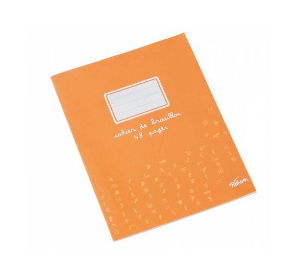 Cahier brouillon 48 pages papier extra blanc 17x22 cm 60g seyes