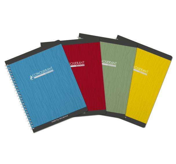 Cahier carte papier 100% recyclé 17x22 cm 70g 180p