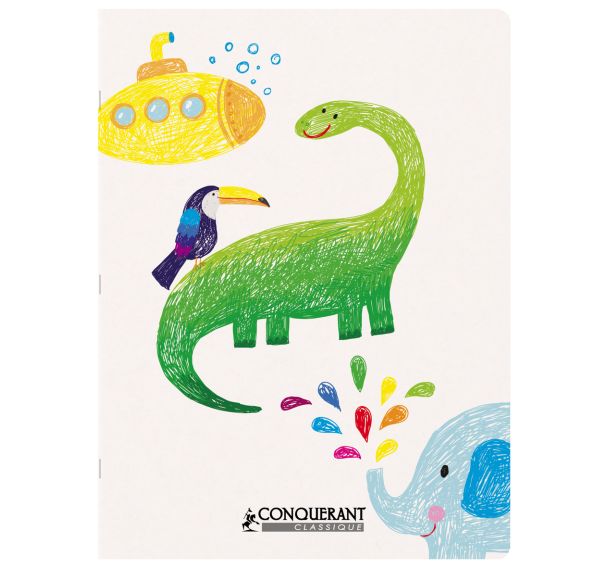 Cahier couverture personnalisable piqûre 96 pages seyes - 90g