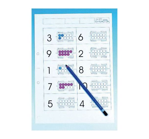 Cahier d'exercices train à compter