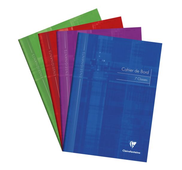 Cahier de bord piqué 21x29,7cm 48p 7 classes - Lot de 10