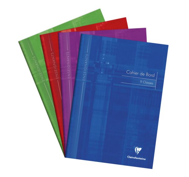 Cahier de bord piqué 21x29,7cm 60p 9 classes - Lot de 10