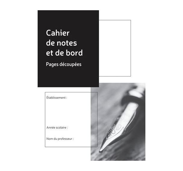 Cahier de notes et de bord du professeur de 48 pages