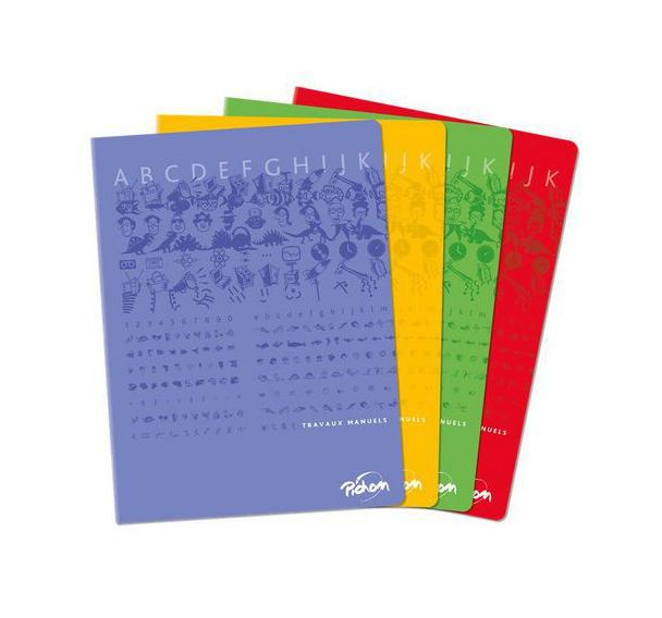 Cahier étudiant piqûre 24x32 cm 96 pages uni 70g
