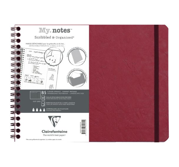 Cahier intégral à marges détachables age bag B5 - Clairefontaine