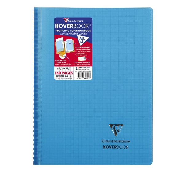 Cahier intégral enveloppante koverbook A4 160 pages - Clairefontaine